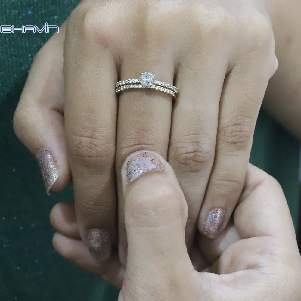 Gold Ring, Round Diamond, Salt and Pepper Diamond, Natural Diamond Ring, Engagement Ring, Wedding Ring, Diamond Ring