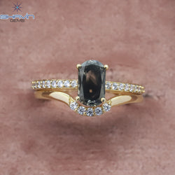 オーバルダイヤ グレーダイヤ 天然ダイヤ 指輪 婚約指輪 結婚指輪