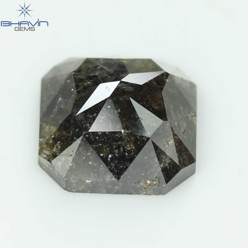 1.61 CT, Radiant Shape Brown (Salt And Pepper) Color Loose Diamond, Clarity I3