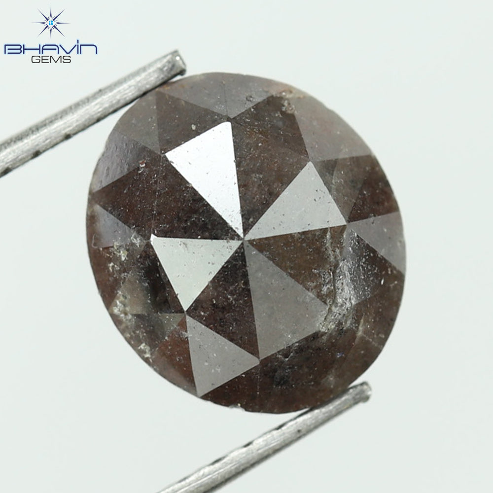 1.89 CT, 0val Shape Black Salt And Pepper (Brown) Color Loose Diamond, Clarity I3