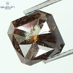 1.61 CT, Radiant Shape Brown (Salt And Pepper) Color Loose Diamond, Clarity I3