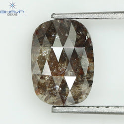 0.87 CT, 0val Shape Brown (Salt And Pepper) Color Loose Diamond, Clarity I3