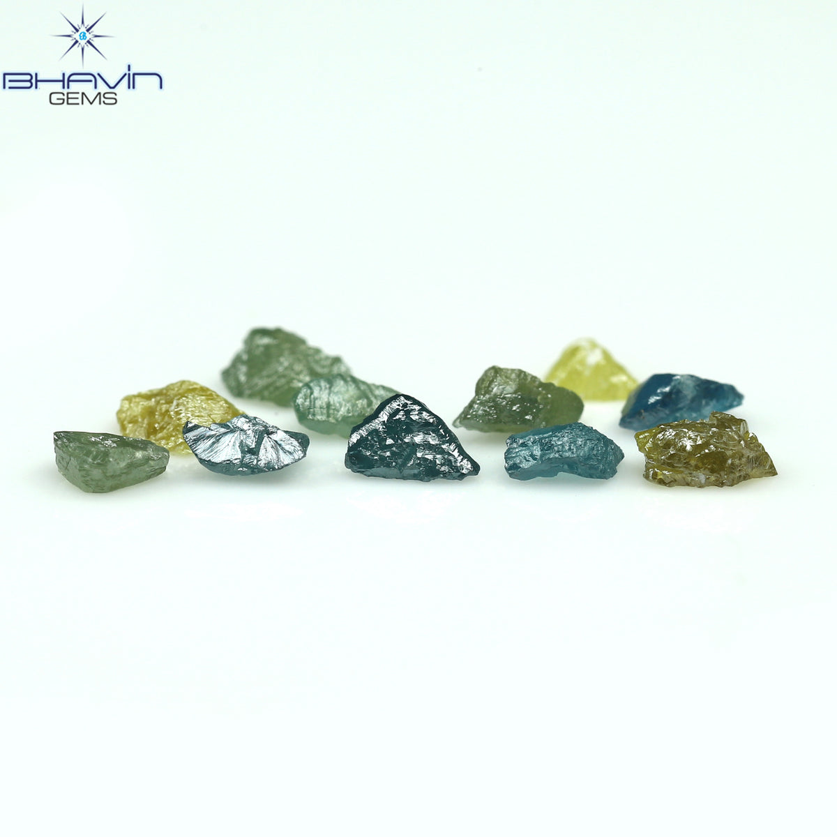 1.38 CT/11 Pcs Natural Rough Diamond Enhanced Mix Fancy Color Clarity I3 (4.05 MM)