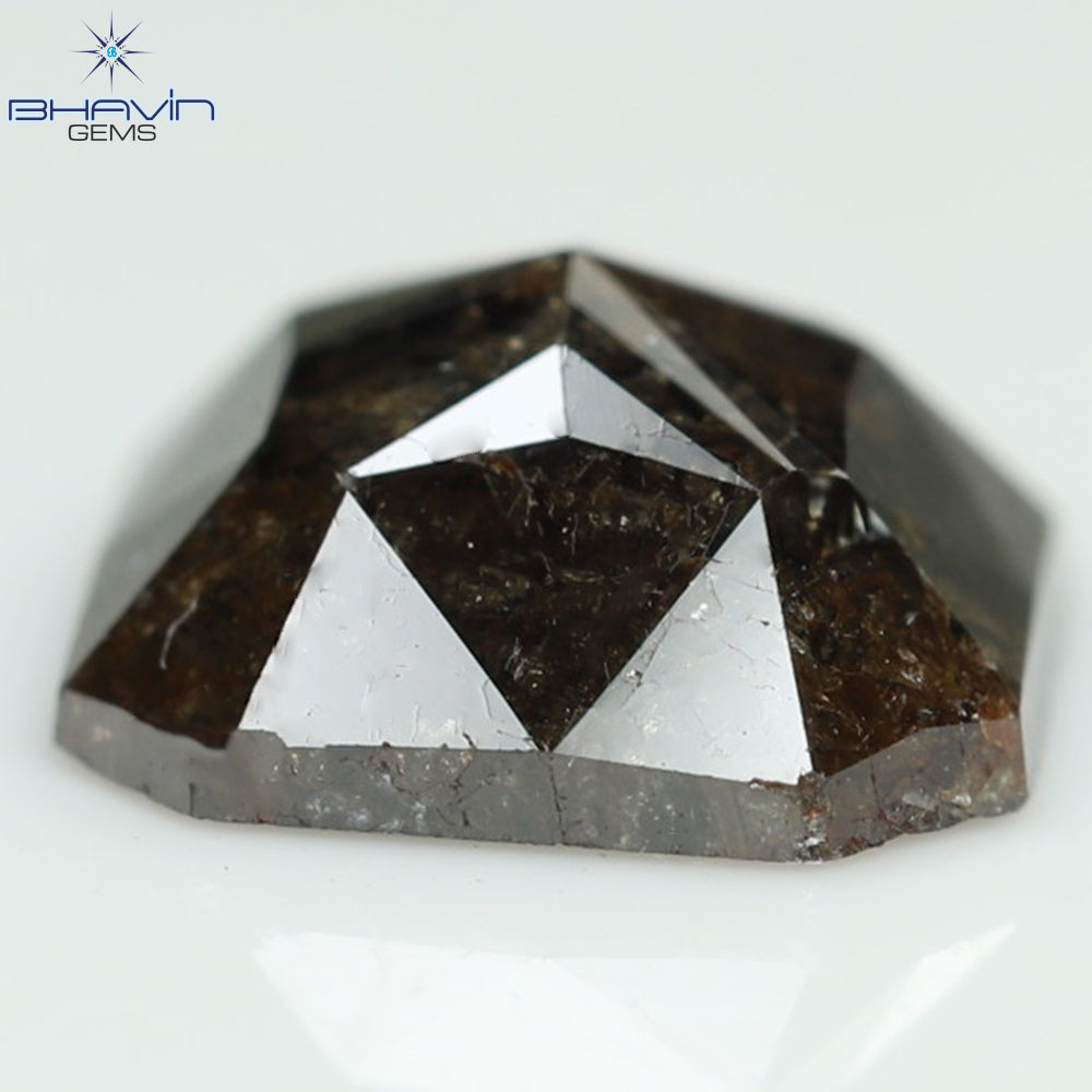1.36 CT, Radiant Shape Natural Loose Diamond Brown Salt And Pepper Color ,I3 Clarity, (6.86 MM)