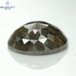 1.95 CT, Round Rosecut Shape Black Gray (Salt And Pepper) Color Loose Diamond, Clarity I3