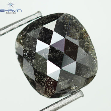 0.93 CT, 0val Diamond, Black Gray (Salt And Pepper) Color, Clarity I3