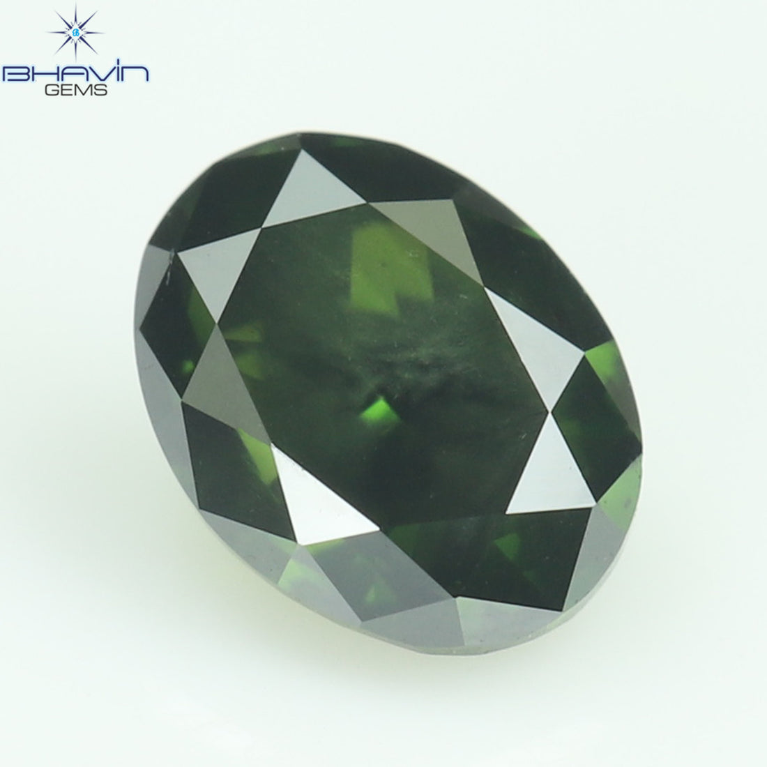0.27 CT Oval Natural Diamond Enhanced Green Color Clarity VS2 (4.28 MM)