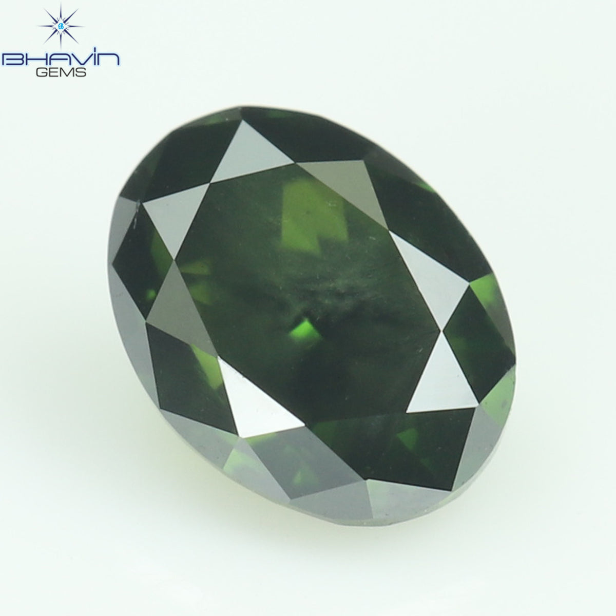 0.27 CT Oval Natural Diamond Enhanced Green Color Clarity VS2 (4.28 MM)