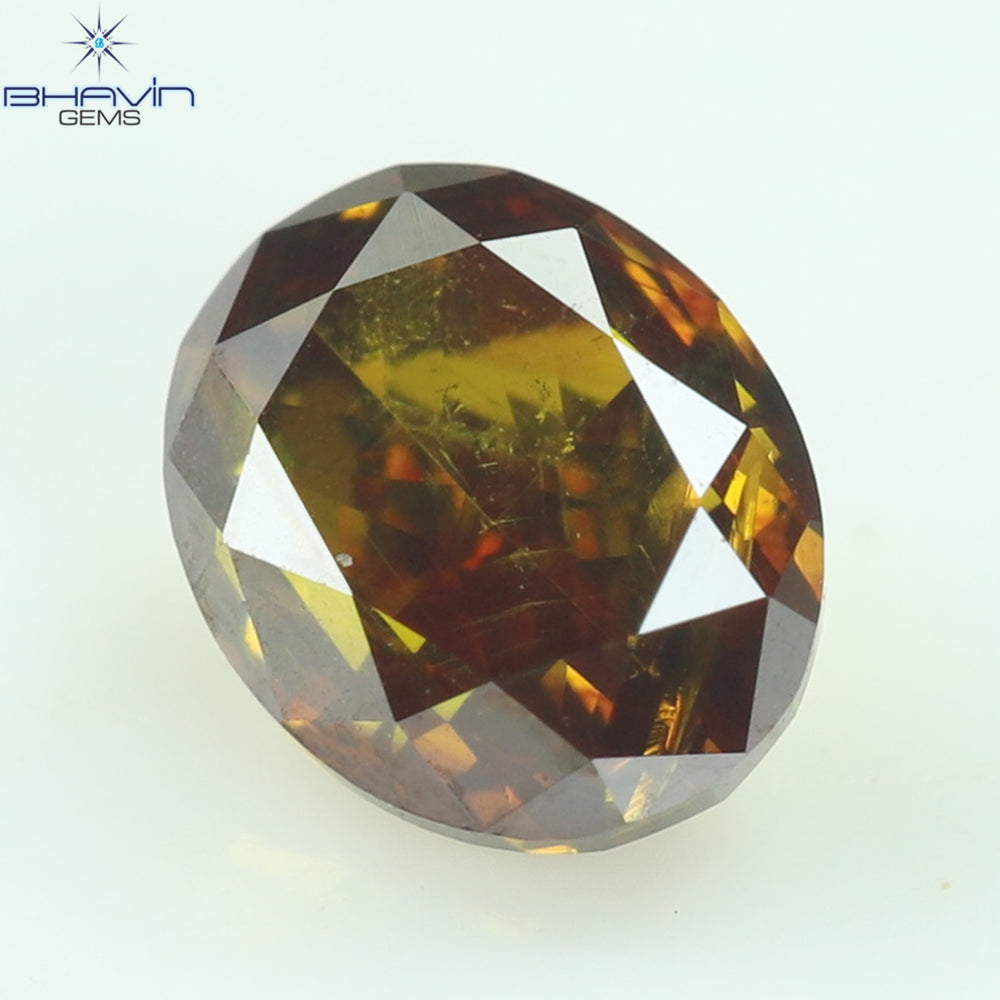 0.37 CT, Oval Diamond, Natural loose diamond, Oval Cut, Cognac Color, Gifts, Rings, Diamond, Jewelry, Diamond Ring, TFS-164