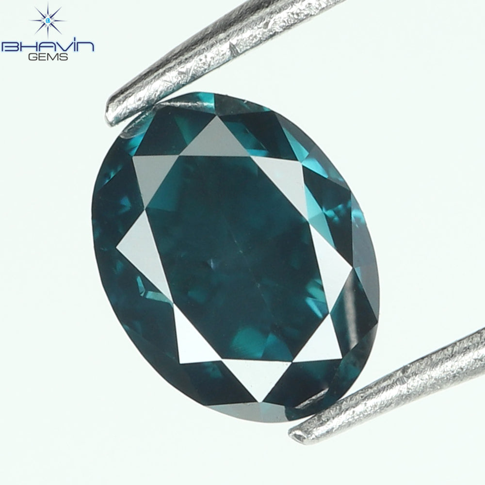 0.22 CT, Oval Diamond, Natural loose diamond, Oval Cut, Green Color, Blue Color, Gifts, Rings, Diamond, Jewelry, Diamond Ring, TFS-166
