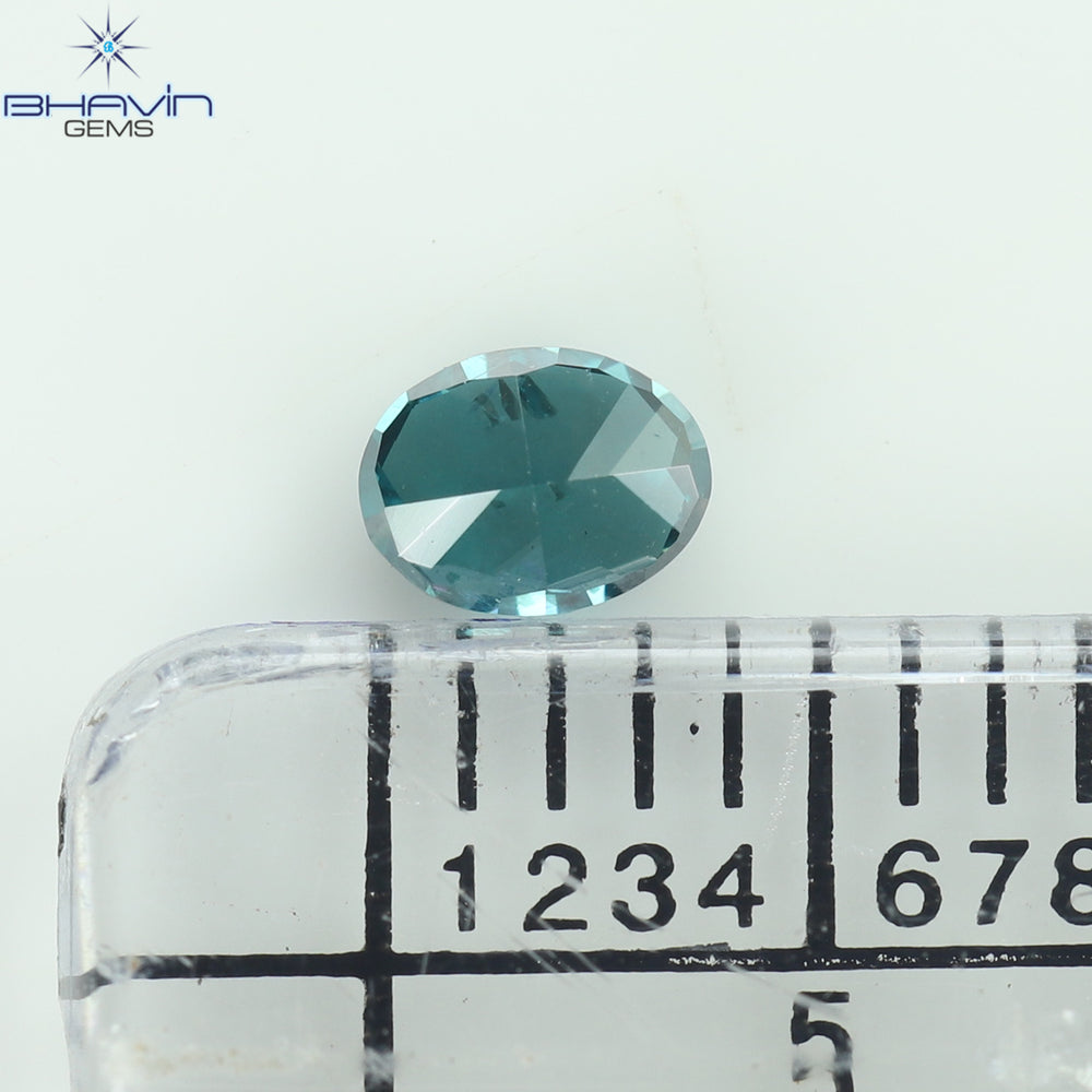 0.22 CT, Oval Diamond, Natural loose diamond, Oval Cut, Green Color, Blue Color, Gifts, Rings, Diamond, Jewelry, Diamond Ring, TFS-166