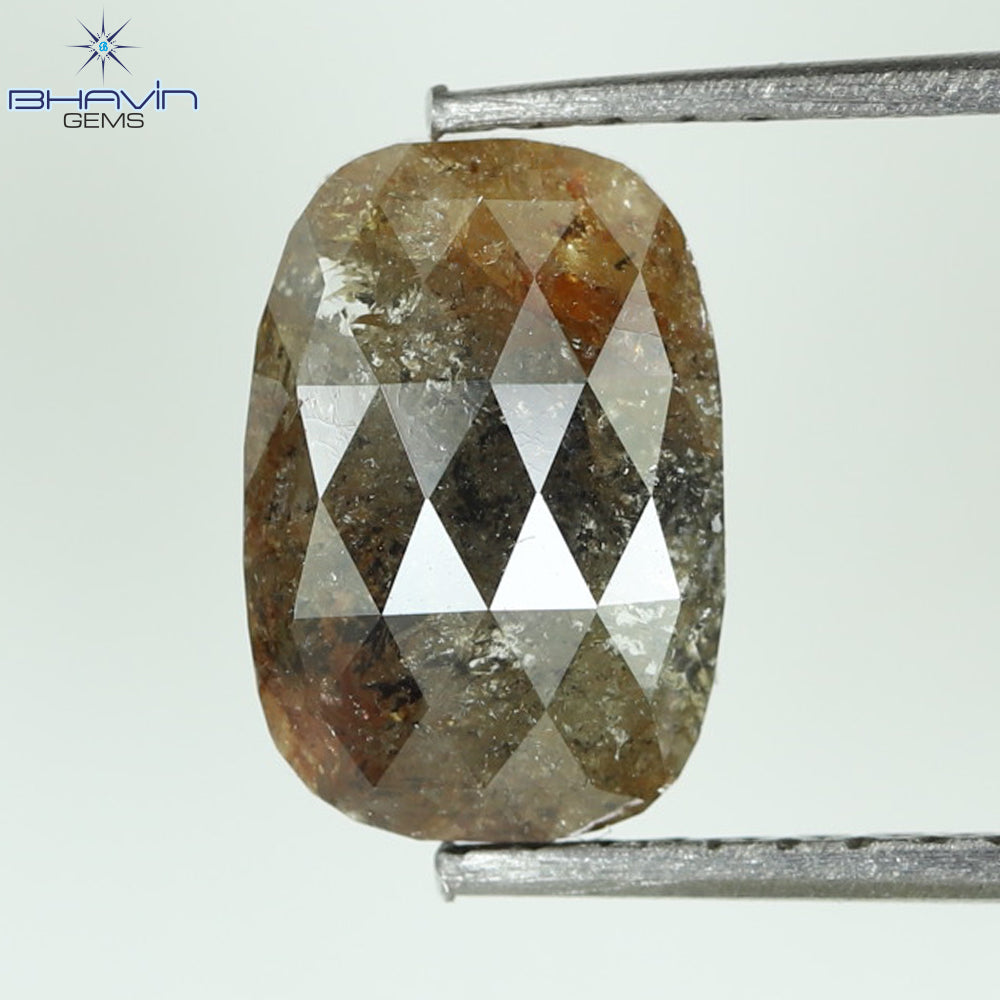 1.58 CT, Oval Shape Diamond Brown Salt And Pepper Color, Clarity I3,(8.75 MM)