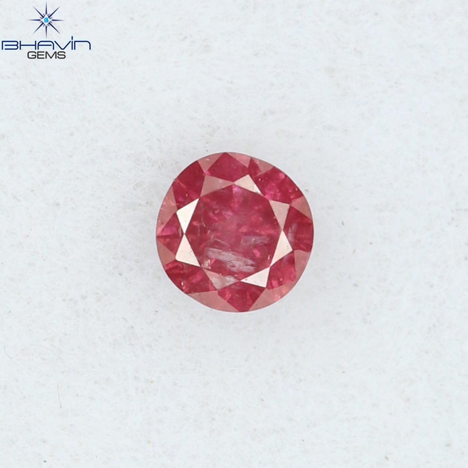 0.06 CT Round Shape Natural Loose Diamond Pink Color I3 Clarity (2.34 MM)