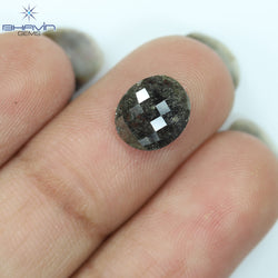 1.50 CT, 0val Diamond, Black Gray (Salt And Pepper) Color, Clarity I3