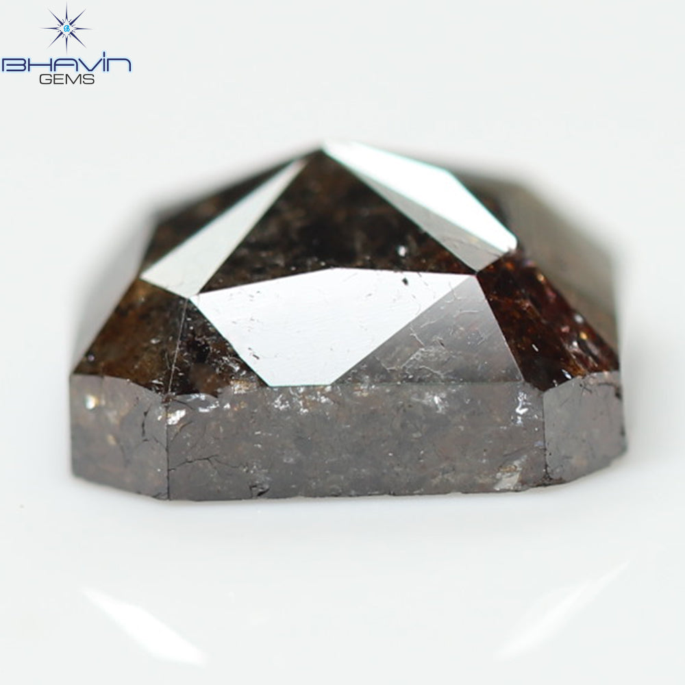 1.62 CT, Radiant Shape Diamond Brown Salt And Pepper Color,  I3 Clarity (6.77 MM)