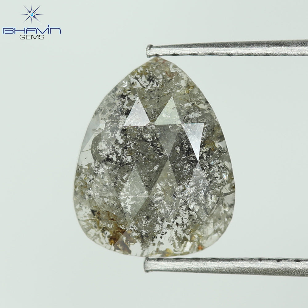 1.23 CT Pear Diamond Brown (Salt and Pepper) Color Clarity I3(9.73 MM)