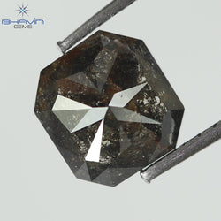 1.14 CT, Radiant  Diamond Brown (Salt And Pepper) Color, Clarity I3