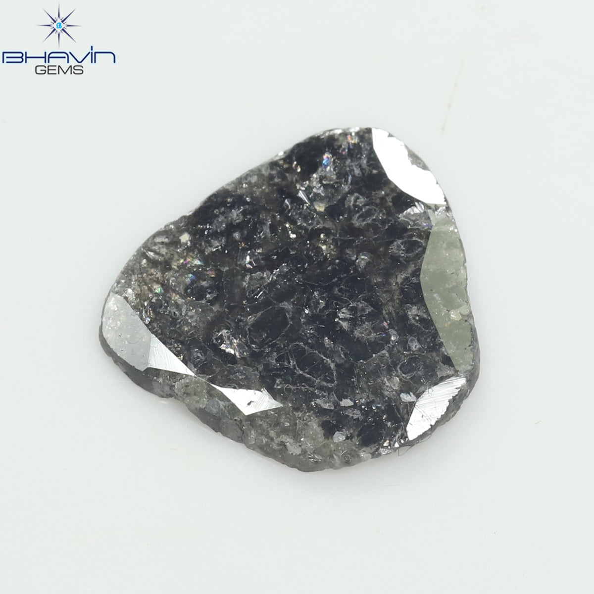 1.91 CT Slice Natural Diamond Salt And Pepper Color Clarity I3 (12.20 MM)