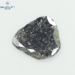 1.91 CT Slice Shape Natural Diamond Salt And Pepper Color I3 Clarity (12.20 MM)