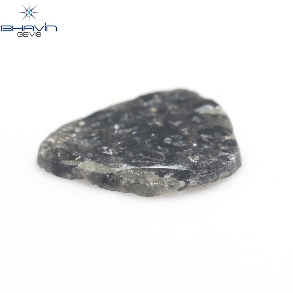 1.91 CT Slice Natural Diamond Salt And Pepper Color Clarity I3 (12.20 MM)