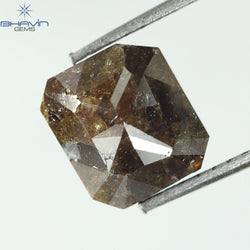 1.60 CT, Radiant Diamond, Brown (Salt And Pepper) Color, Clarity I3