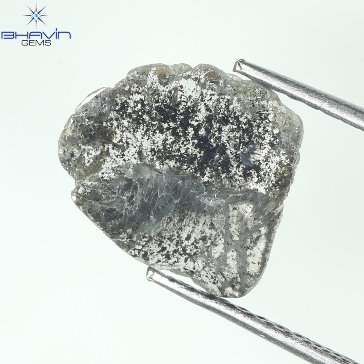 1.08 CT Slice Natural Diamond Salt And Pepper Color Clarity I3 (10.00 MM)