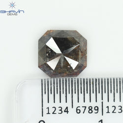2.07 CT、ラディアント ダイヤモンド、ブラウン (ソルト アンド ペッパー) カラー、クラリティ I3