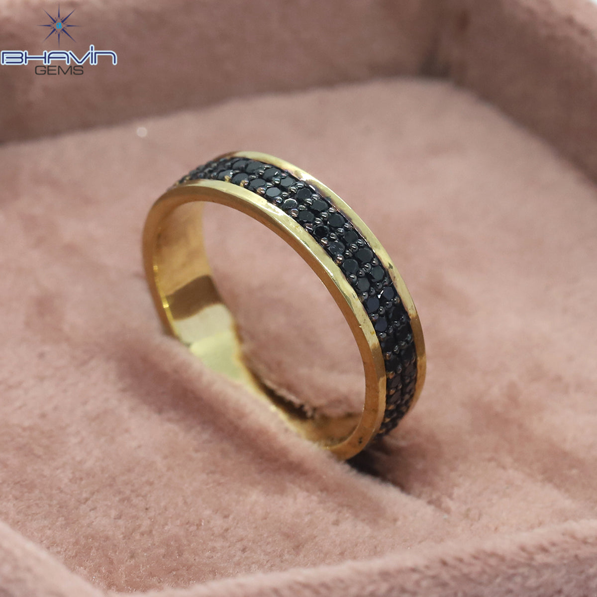 ラウンド ダイヤモンド、天然ダイヤモンド リング、ブラック ダイヤモンド、ゴールド リング、婚約指輪、結婚指輪、ダイヤモンド リング