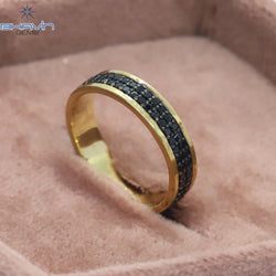 Round Diamond, Natural Diamond Ring, Black Diamond, Gold Ring, Engagement Ring, Wedding Ring, Diamond Ring