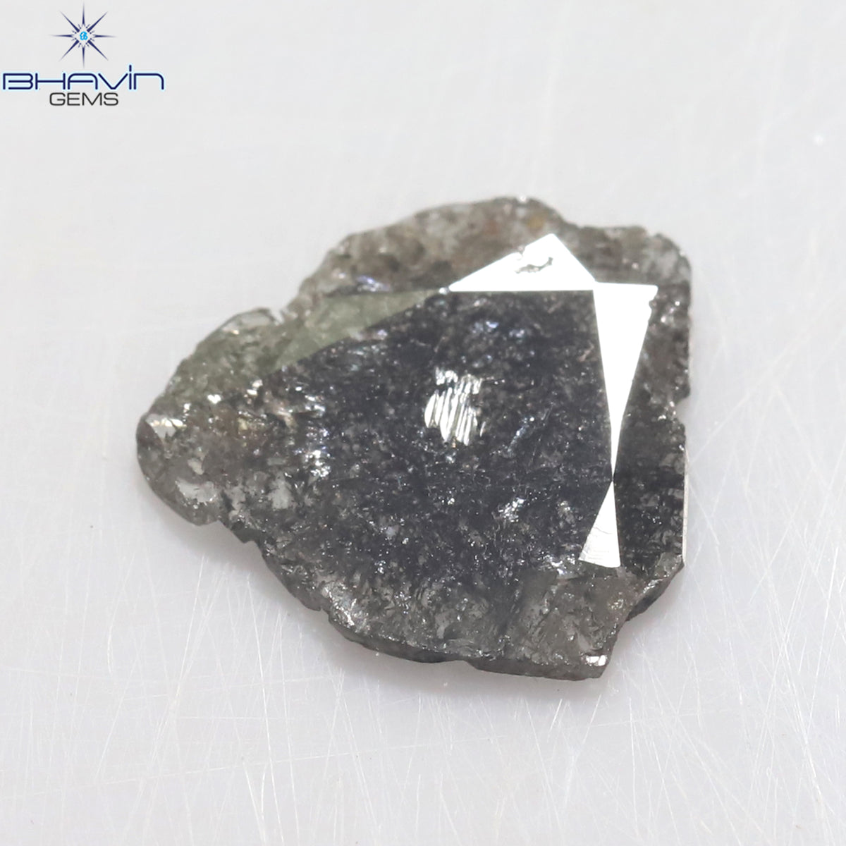 1.20 CT Slice Natural Diamond Salt And Pepper Color Clarity I3 (10.38 MM)