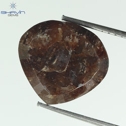 6.67 CT, Heart Modified Brown Red Natural loose Diamond (11.34 MM)
