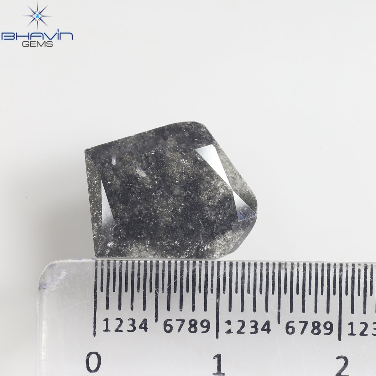 2.69 CT Slice Natural Diamond Salt And Pepper Color Clarity I3 (12.60 MM)