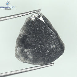 1.79 Slice Shape Natural Diamond Black Color I3 Clarity (13.00 MM)