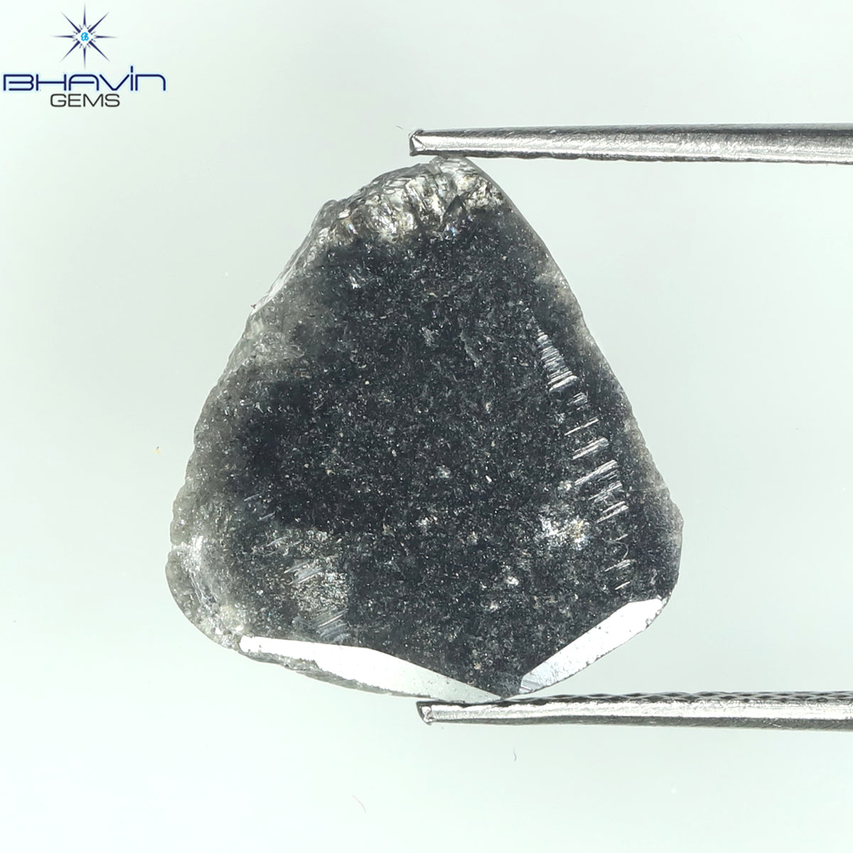1.79 CT Slice Natural Diamond Black Color Clarity I3 (13.00 MM)