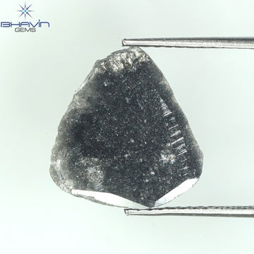 1.79 CT Slice Natural Diamond Black Color Clarity I3 (13.00 MM)