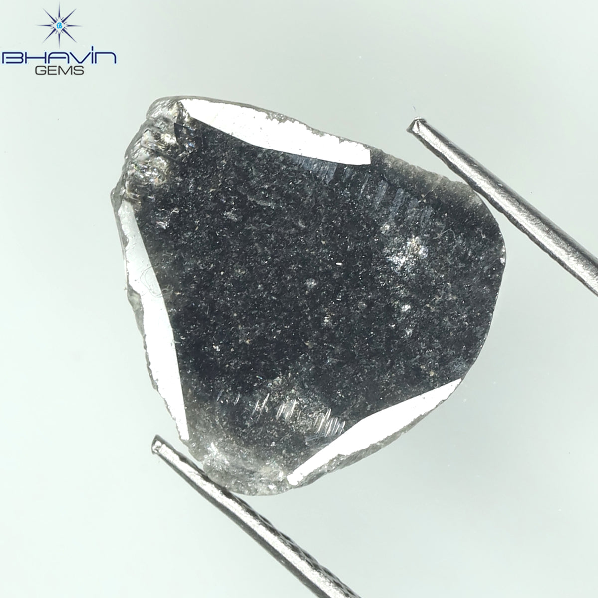 1.79 CT Slice Natural Diamond Black Color Clarity I3 (13.00 MM)