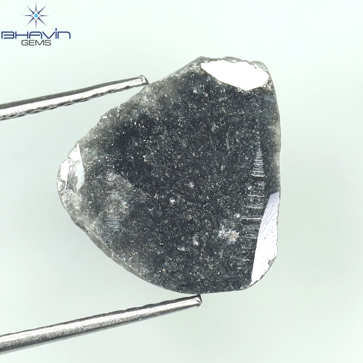 1.79 CT Slice Natural Diamond Black Color Clarity I3 (13.00 MM)