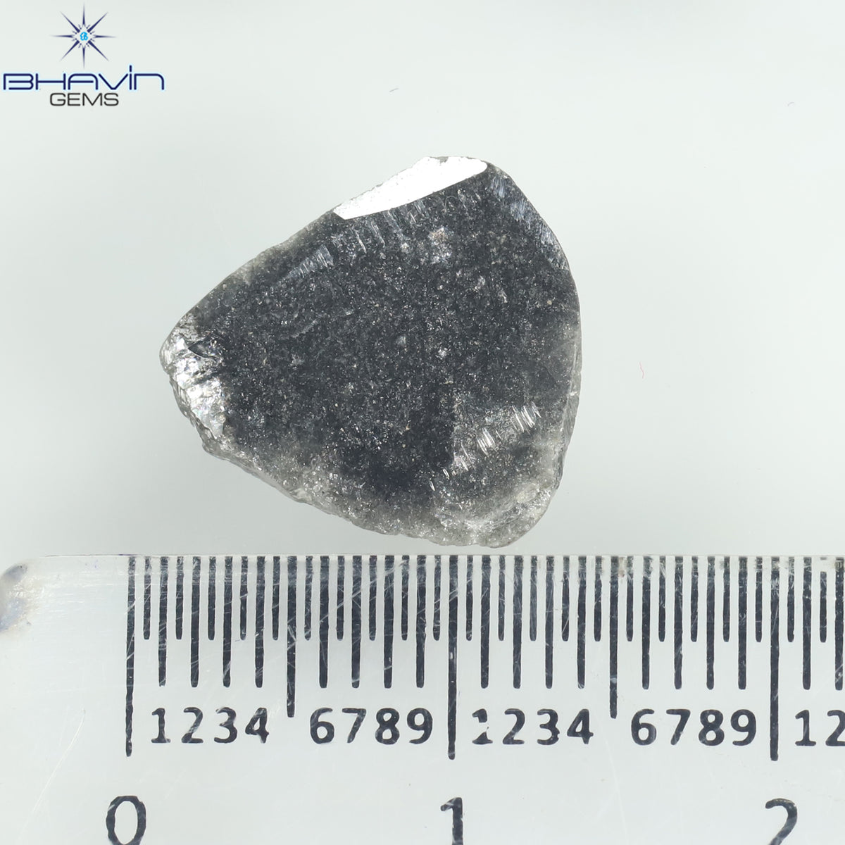 1.79 CT Slice Natural Diamond Black Color Clarity I3 (13.00 MM)
