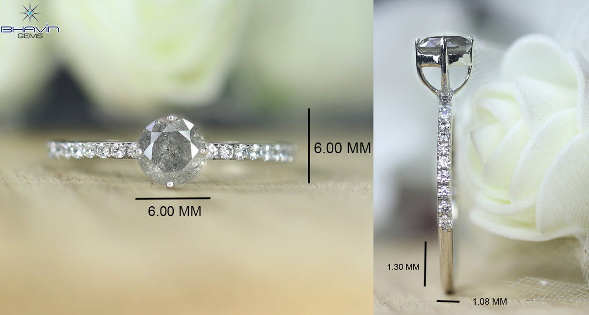 Round Shape Diamond Engagement Ring And Wedding Diamond Ring