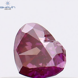 0.28 CT, Heart Shape, Natural Diamond, Pink Color, VS2 Clarity (4.14 MM)