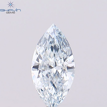 0.11 CT Marquise Natural Diamond Enhanced Greenish Blue Color Clarity VS1 (4.90 MM)