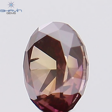 0.30 CT, Oval Shape, Natural Diamond, Brown Pink Color, VS2 Clarity (4.27 MM)