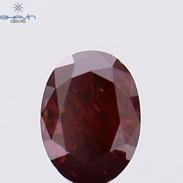 0.33 CT, Oval Shape, Natural Diamond, Pink Color, VS2 Clarity (4.63 MM)