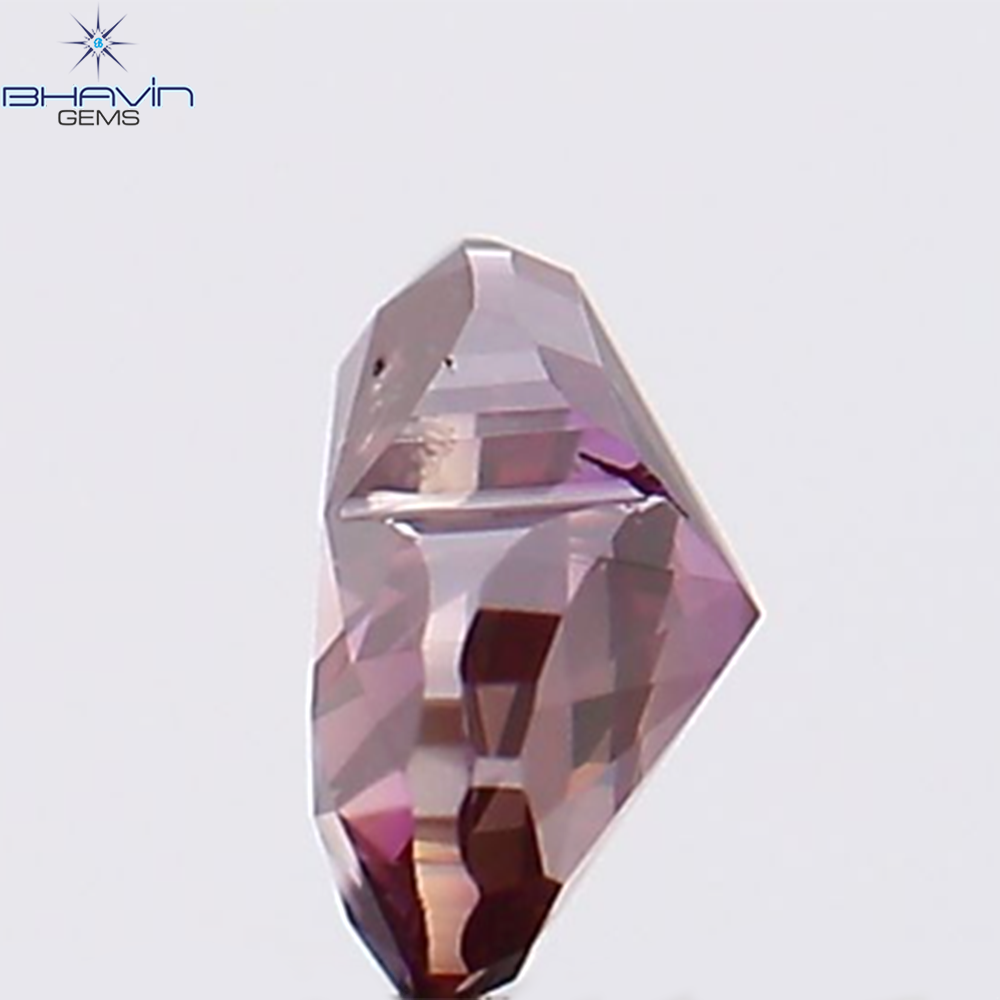 0.27 CT Heart Natural Diamond Enhanced Pink Color Clarity SI2 (3.91 MM)