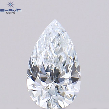 0.09 CT Pear Natural Diamond Enhanced Greenish Blue Color Clarity VS1 (3.78 MM)