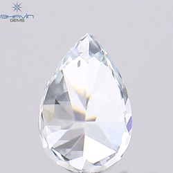 0.12 CT, Pear Shape, Natural Diamond, Greenish Blue Color, SI1 Clarity (3.60 MM)