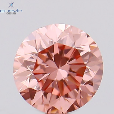 0.12 CT, Round Diamond, Pink Color, VVS1 Clarity