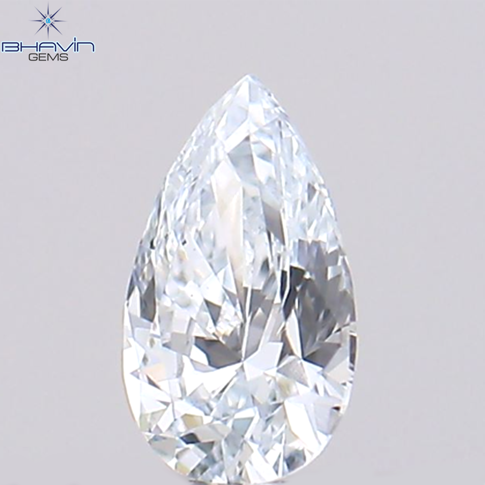 0.09 CT Pear Natural Diamond Enhanced Greenish Blue Color Clarity VS1 (3.78 MM)