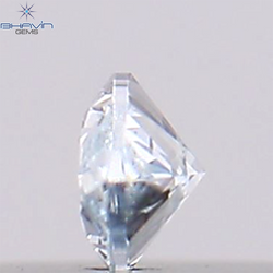 0.07 CT、マーキス シェイプ ナチュラル ダイヤモンド グリーンがかったブルー色、VS1 クラリティ (3.67 MM )