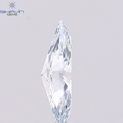 0.11 CT, Marquise Shape Natural Diamond , Greenish Blue Color,  VS1 Clarity (4.90 MM )